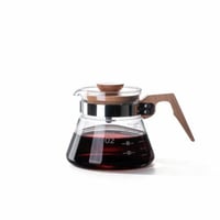 سيرفر V60 زجاج بمقبض خشبي انيق | V60 Coffee Server