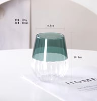 كوب قهوة زجاجي مزدوج الملمس - 435 مل | الوان متعدد...