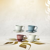 كوب سيراميك معتق مع صحن 180 مل | CERAMIC Ateeq