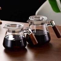 سيرفر V60 زجاج بمقبض خشبي - مقاسات متعددة | V60 Co...