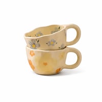 كوب سيراميك مع رسومات بنمط الورد - رسومات مختلفة |...