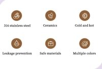 كوب ستيل مطلي بالسيراميك حافظ للحرارة - الوان مختل...