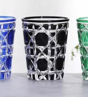 كوب زجاجي بطابع تراثي 240 مل - الوان متعددة | Glas...