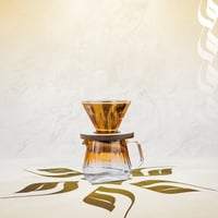 طقم الفخامة الحصري V60 زجاجي | برتقالي شفاف