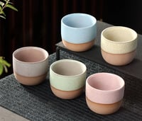 كوب سيراميك مطلي بالفخار - 120 مل | الوان متعددة