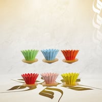 قمع وردة تقطير V60 سيراميك مع حامل خشبي - | V60 Dr...