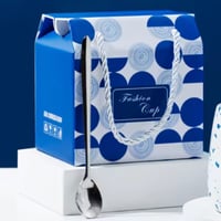 بوكس كوب سيراميك مع ملعقة ستيل - 480 مل | CERAMIC...