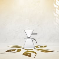 طقم قمع مع سيرفر زجاجي شفاف V60 Dripper | V60