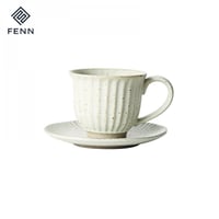 كوب سيراميك معتق مع صحن 180 مل | CERAMIC Ateeq