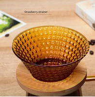 قمع تقطير V60 زجاج مموج بلمسة خشبية | V60 Dripper