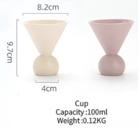 كوب قهوة مخروطي بقاعدة دائرية - الوان متعددة | 100...