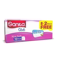 سانيتا كلوب ورق الحمام 8+2 رول 200 ورقة