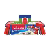 مكنسة أرض داخلية قياسية 3 أكشن 30 سم مع عصا أحمر