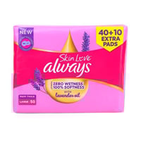 فوط أولويز كبير ماكسي بالاجنحة زهري - 50 فوطة