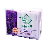 صابون الطاووس بالخزامي يرطب وينعش - 4 قطع × 125غ