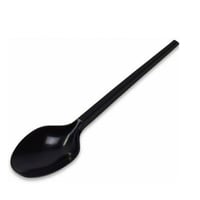 ندح ملاعق بلاستيك أسود كبير 50 حبة