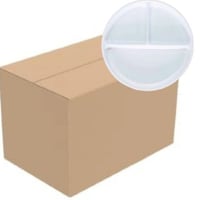 [كرتون] صحن بلاستيك رقم 22 مقسم مونيباك 50 حبة