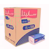 [كرتون] مناديل سانيتا انترفولد خشن 200 منديل