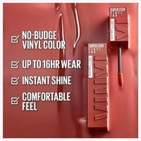 أحمر شفاه سائل من ميبيلين سوبر ستاي فينيل إنك - رق...