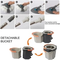 باهرة ممسحة الارضيات الدوارة المطورة حوضين لتنظيف...