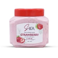 شفا صنفرة للوجه والجسم بخلاصة الفراولة - 500 مل