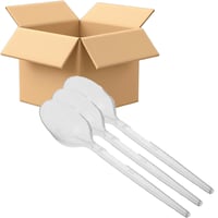 [ كرتون ] ملاعق بلاستيك عسق سميك شفاف كبير - 20 رب...