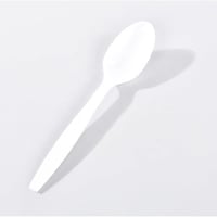 ملاعق بلاستيك ابيض كبير العمران 50 حبة