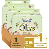 [كرتون] حفائض بيبي جوي بزيت الزيتون رقم 1 عدد 216...