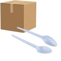 [كرتون] ملاعق عسق كبير ابيض 50 حبة