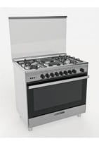 فرن جليم جاز 90*60 سم غاز+كهرباء استيل امات موديل...