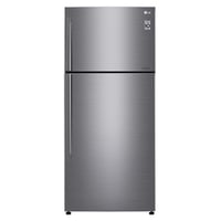 ثلاجة بابين ال جي فضي مقاس 18 قدم 509 لتر موديل LT...