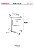 ويربول نشافة ملابس 7 كيلو - 14 برنامج - فضي - 4KWE...