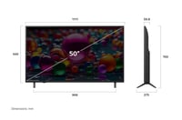 ال جي شاشة 50 بوصة بدقة 4K HDR - ماجيك ريموت - 50U...