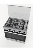 فرن غاز جليم غاز 60*90 سم 5 عيون استيل متعدد الوظا...