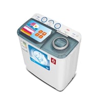 هام غسالة ملابس حوضين 6 كيلو - أبيض - HWM6000-21N