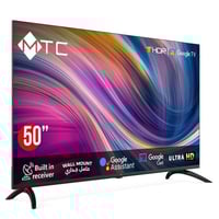ام تي سي شاشة سمارت 50 بوصة UHD 4K - بنظام Google...