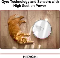 مكنسة روبوت لاسلكية هيتاشي - 2700 باسكال - أبيض -...