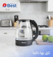 غلاية زجاجية تكنو بيست ، 1.8 لتر ، الجهد: 220-240...