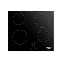 سطح تيرم 58سم 4 عيون كهرباء سيراميك إيطالي أسود مو...