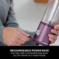 خلاط محمول لاسلكي Ninja Blast سعة 530 مل – بنفسجي...