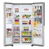 ثلاجة LG دولابي 28.1 قدم فضي بلاتيني LS32HJBVLV