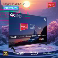 شاشة ذكية امبكس فيستا 70 بوصه UHD بجودة 4K نظام تش...