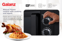 مايكرويف جالنز 23 لتر، 900 واط، أسود، منفرد، تحكم...