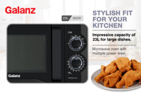 مايكرويف جالنز 23 لتر، 900 واط، أسود، منفرد، تحكم...