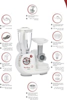 محضر طعام مولينكس، أوداسيو، سعة 3 لتر، 5 سرعات ونب...