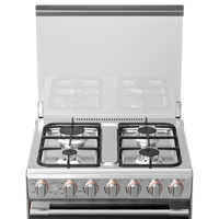 فرن غاز توشيبا 4 عيون 60 سم شبك عريض سطح استيل جان...