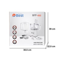 محضرة طعام تكنو بست 600 واط إناء التقطيع سعة 1.2 ل...