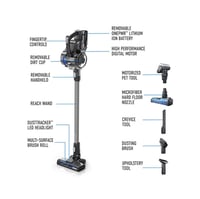 مكنسة هوفر لاسلكية, 0.6 لتر لون اسود تقنية ليثيوم...