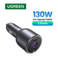 شاحن سيارة يوجرين بمنفذين USB-C وبمنفذ USB بقوة 13...