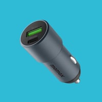 شاحن سيارة موماكس UC15E بمنفذ PD 20 واط ومنفذ USB...